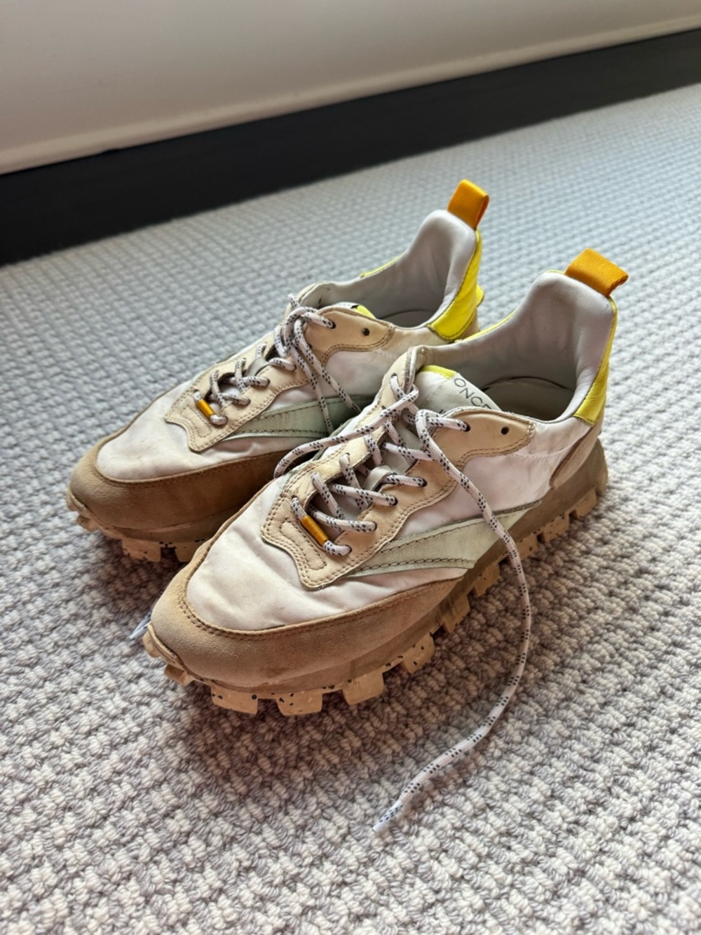 Women’s Beige & Yellow Trail Sneakers